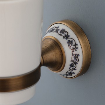 Rozet bronskleurige bekerhouder