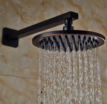 Olie brons gewreven stortdouche inclusief douche-arm en handdouche. Muurbevestiging