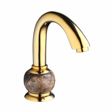 3 delige Gouden badkraan voor montage op badrand of voor wastafel nostalgische look