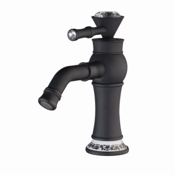 Vintage olie bronzen badkraan klasieke uitvoering en Crystal hendel