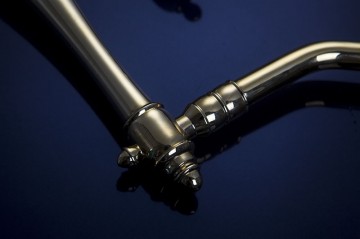 Nostalgische wastafelkraan Klassiek model goud antiek afgewerkt keukenkraan