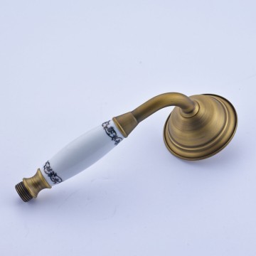 Nostalgische antieke brons afgewerkte handdouche met keramiek handvat