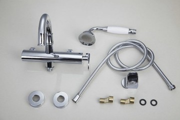 Badkraan chrome inclusief  handdouche in telefoon stijl