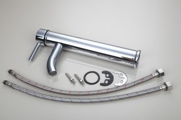 Strakke en stijlvolle Wastafelkraan Chroom rond design