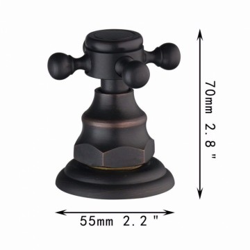 3 delige Retro olie brons badkraan voor montage op badrand of voor wastafel montage