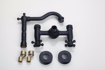 Nostalgische Olie brons badkraan muurbevestiging extra lange hals