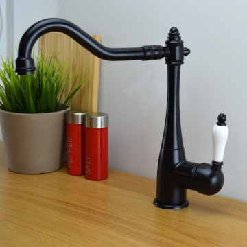 Nostalgische wastafelkraan Klassiek model olie brons antiek afgewerkt