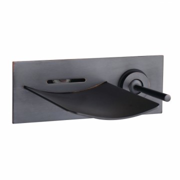 Stoere Olie bronzen inbouw badkraan met  Led verlichting