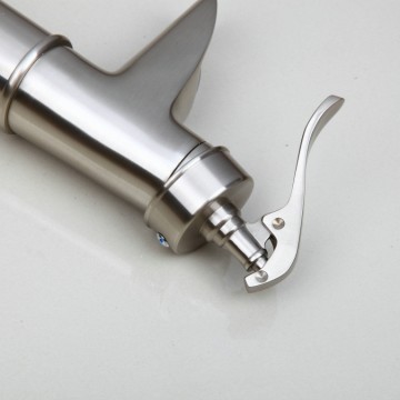 Retro wastafelkraan Klassiek model geborsteld nikkel afgewerkt extra hoog