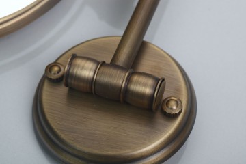 Nostalgische bronzen opmaak spiegel voor de badkamer antiek klassiek brons