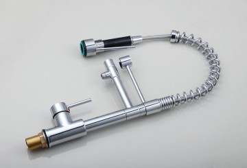 Professionele chroom design keukenkraan met aparte handbediening sproeikop