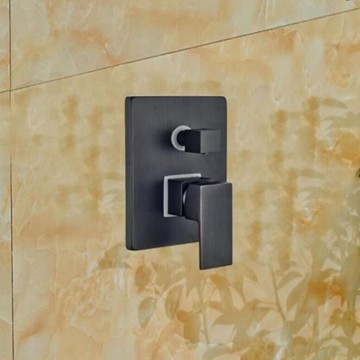 Gewreven olie brons stortdouche inclusief douche-arm en handdouche. 30 CM stortdouche