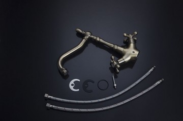 Nostalgische wastafelkraan Klassiek model Brons glanzend