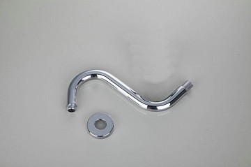 Gebogen RVS Douchestang / douche-arm 280 MM lang rond design voor muurbevestiging