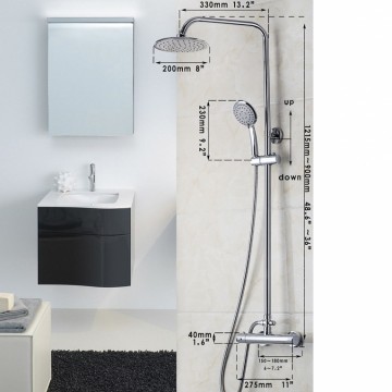 Thermostatische elegante chroom douche-set inclusief handdouche