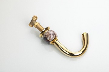 3 delige Gouden badkraan voor montage op badrand of voor wastafel nostalgische look