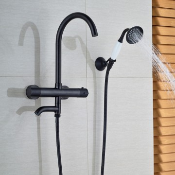 Nostalgische thermostatische bad-kraan olie brons