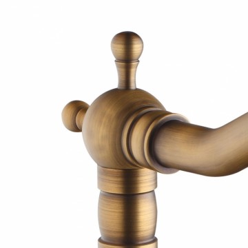 Elegante nostalgische bronzen wastafelkraan Antiek messing look