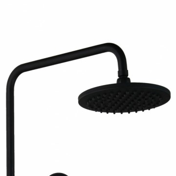 Nostalgische zwart Olie brons opbouw douche set douchekop 20 CM retro handdouche met keramiek