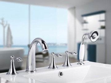 5-delige sierlijke chrome badkraan designkraan