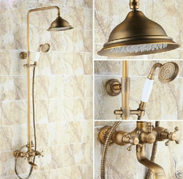 douche set opbouw brons uitgevoerd