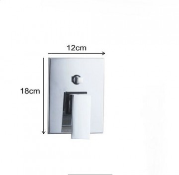 Chroom inbouw bedieningspaneel voor inbouwkraan of inbouwdouche