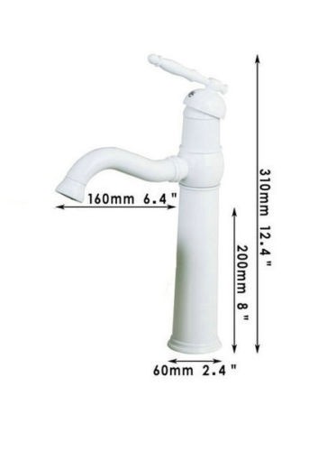 Klassieke witte staande wastafelkraan nostalgische vormgeving