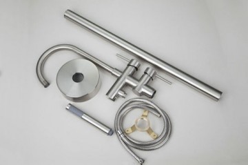 Vrijstaande badkraan luxe losse staande badkraan nikkel uitvoering