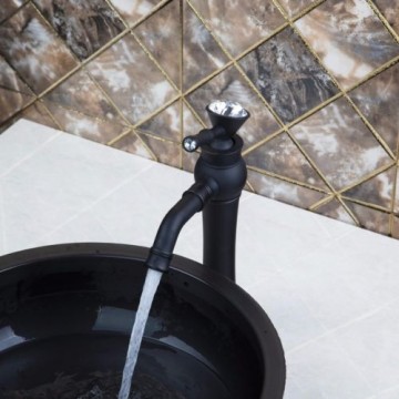 Nostalgische Olie bronzen badkraan klassieke uitvoering en Crystal hendel