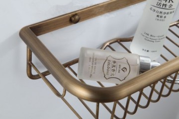 Antiek look brons shampoo rek / houder klassieke nostalgische stijl