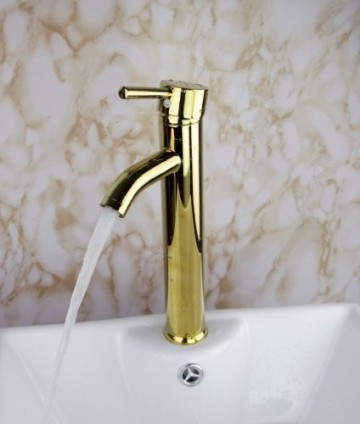 Gouden wastafelkraan Klassiek model goud antiek afgewerkt keukenkraan