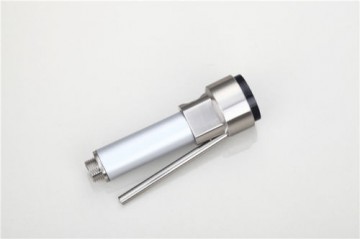 Keukenkraan sproeikop messing met nikkel handvat