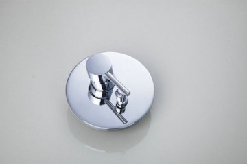 Chroom inbouw douche-set met plafond bevestiging.