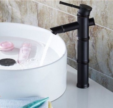 Mooie bamboo stijl wastafelkraan Klassiek model olie brons