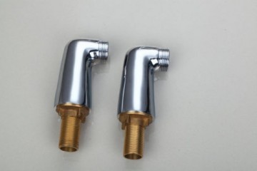 Badkraan voor montage op badrand chrome inclusief handdouche