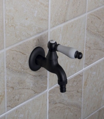 Retro wasmachine kraantje olie brons nostalgisch afgewerkt