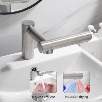 Sensomatica 2 in 1 geborsteld nickel zeep en sensorkraan 5