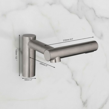Sensomatica 2 in 1 geborsteld nickel zeep en sensorkraan 7