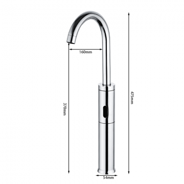 Sensomatica altes chroom sensorkraan hoog model 1