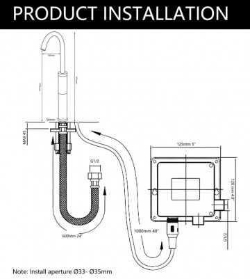 Sensomatica altes chroom sensorkraan hoog model 2