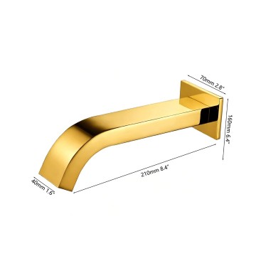 Sensomatica arco goudkleurige sensorkraan muurkraan 1