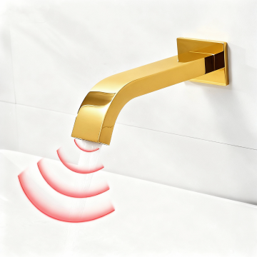 Sensomatica arco goudkleurige sensorkraan muurkraan 1