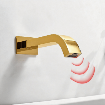 Sensomatica arco goudkleurige sensorkraan muurkraan 4