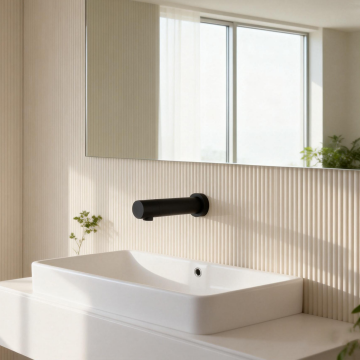 Sensomatica baltic zwart sensorkraan 90 mm 1 0