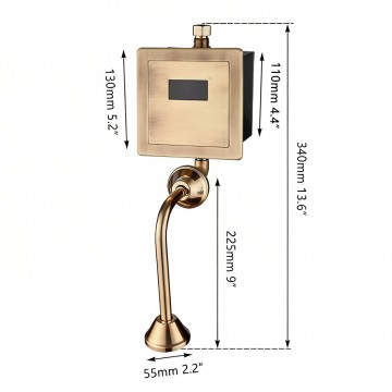 Sensomatica bronskleurige sensor urinoir 9