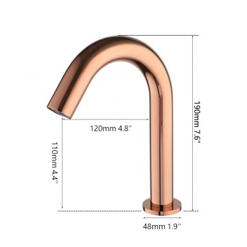 Sensomatica cesaro rose goud 190mm sensorkraan koud 1