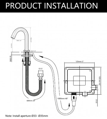 Sensomatica cesaro rose goud 190mm sensorkraan koud 10