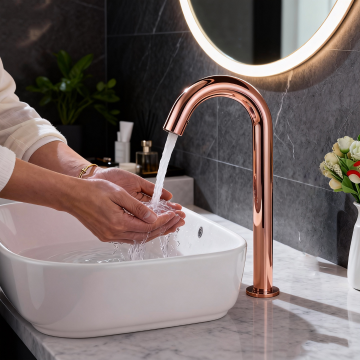 Sensomatica cesaro rose goud 330mm koud sensorkraan 1