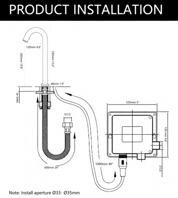 Sensomatica cesaro rose goud 330mm koud sensorkraan 2