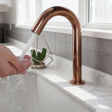 Sensomatica cesaro rose goud sensorkraan 245mm 3